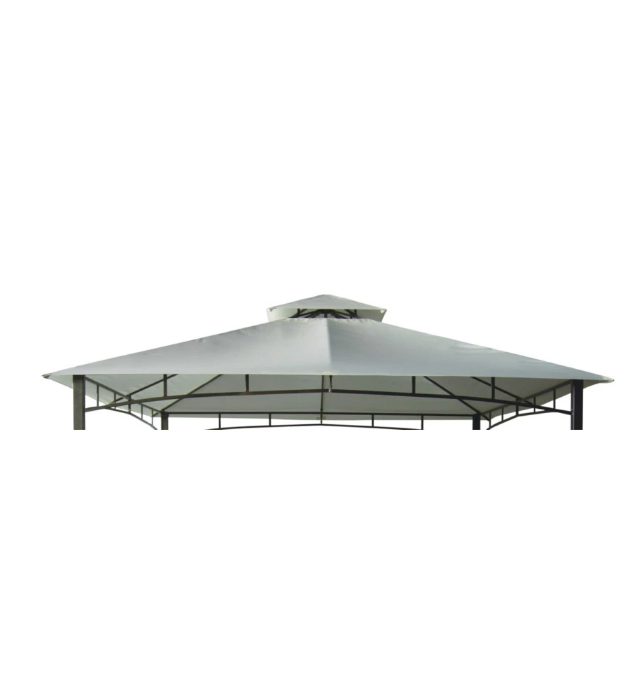 COVER DI RICAMBIO PER GAZEBO DA ESTERNO EUROGARDEN "DELUXE" IN POLIESTERE ECRÙ 3X3 M
